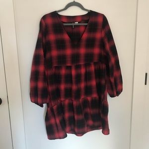 NWOT H&M Divided Buffalo Check Plaid Jacquard Dress